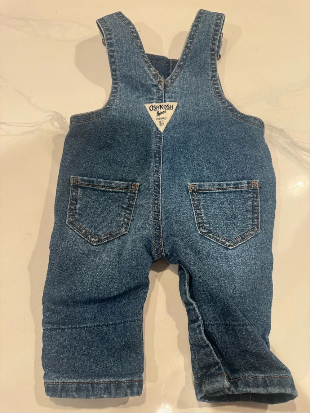 OshKosh B'gosh Denim Overalls with Floral Trim